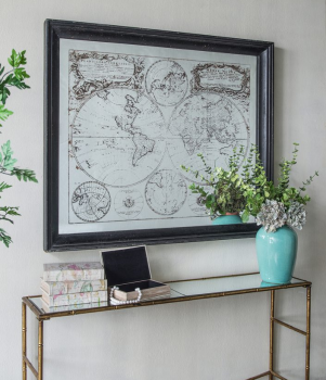 Панно зеркальное An old Map 125X105 CM