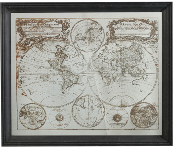 Панно зеркальное An old Map 125X105 CM