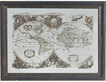 Зеркальное панно An Old Map 106X79 CM