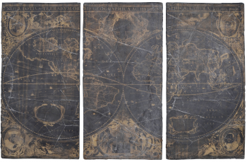 Панно Antique World Map 89X177 / 89X177 / 89X177 CM