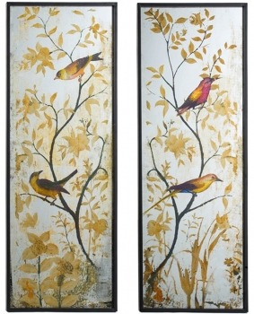 Комплект зеркальных панно Birds 43X120 / 43X120 CM