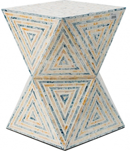 Столик украшенный раковинами устриц Versace 35X35X50 CM