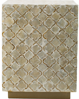 Столик с мозаикой из раковин устриц Ji-san 35X35X45 CM