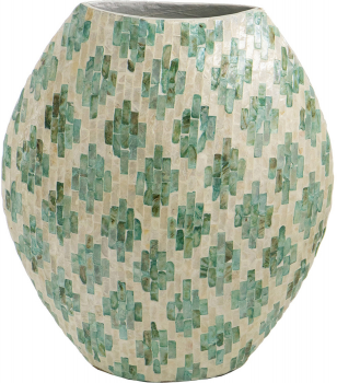 Ваза декорированная раковинами устриц Loui 38X18X45 CM