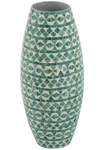 Ваза декорированная раковинами устриц Capiz 20X20X50 CM