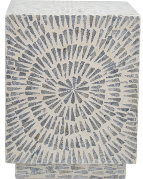 Столик украшенный раковинами устриц Gaby 35X35X45 CM