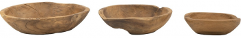 Декоративные миски из тика Romi 25X25X8 / 20X20X8 / 15X15X6 CM