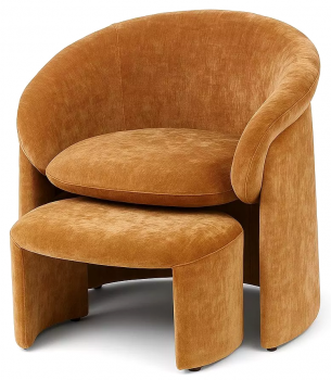 Кресло с оттоманкой Hug 72X63X80 / 60X35X52 CM