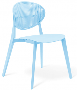 Пластиковый стул Luna 53X56X83 CM пастельно голубой