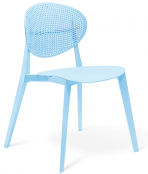 Пластиковый стул Luna 53X56X83 CM пастельно голубой