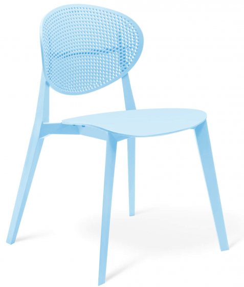 Пластиковый стул Luna 53X56X83 CM пастельно голубой 1