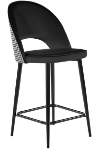 Стул полубарный Leo 49X53X99 CM чёрный
