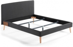 Кровать Lydia под матрас 190X150 CM тёмно серая