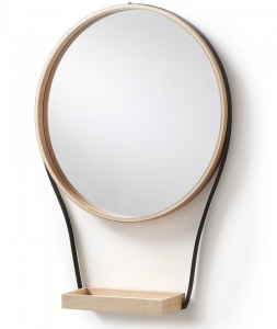 Круглое зеркало с полочкой Barlow 64X47X10 CM
