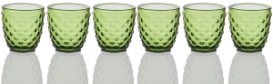 Набор из шести стаканов Pattern Forest Green 310 ml