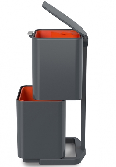Контейнер для мусора с двумя баками Totem Max 60 L графит 16