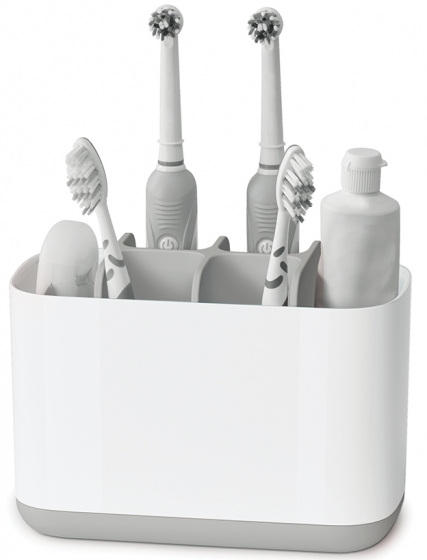 Органайзер для зубных щеток easystore большой белый-серый 4