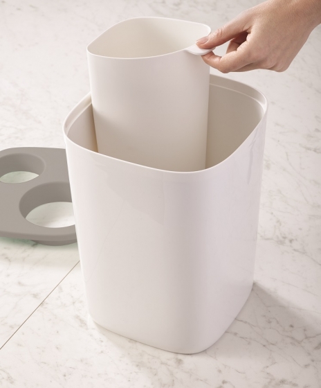 Контейнер для мусора split™ для ванной комнаты серый 3
