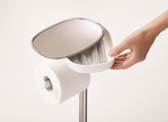 Набор держатель для туалетной бумаги с подносом easystore + ёршик для унитаза flex™ 6