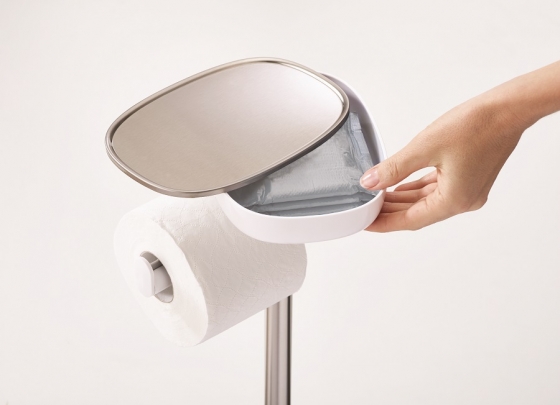 Набор держатель для туалетной бумаги с подносом easystore + ёршик для унитаза flex™ 7