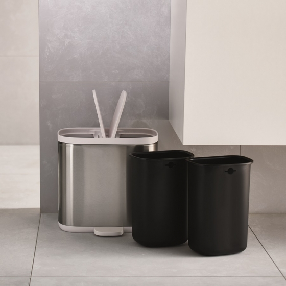 Контейнер для мусора split™ для ванной комнаты нержавеющая сталь 4