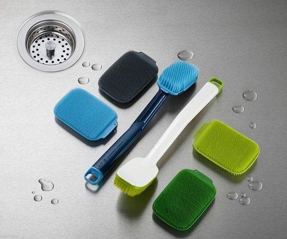 Набор из 2 щёток для мытья посуды Cleantech синий/серый 9