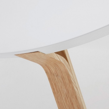Кофейный столик на каркасе из ясеня Solid 90X90X32 CM белый