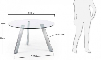 Круглый кухонный стол Carib Ø130 CM