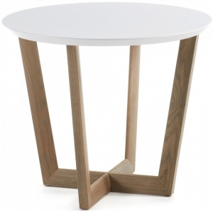 Кофейный столик на каркасе из дуба Rondo 60X60X50 CM серый