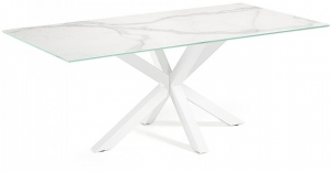 Стол Arya 180X100X75 CM белые ножки белая керамическая столешница