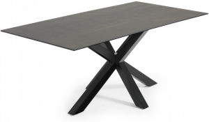 Стол Arya 180X100X75 CM чёрные ножки черная керамическая столешница