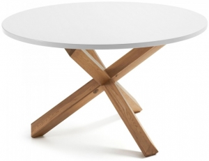 Стол с ножками из массива дуба Nori 120X120X75 CM