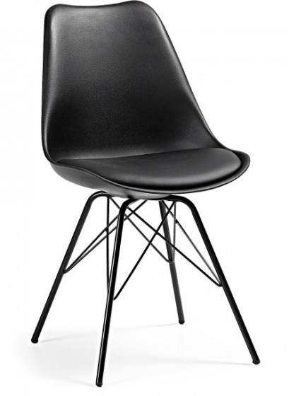 Стильный стул Lars 86X48X56 CM черный 1