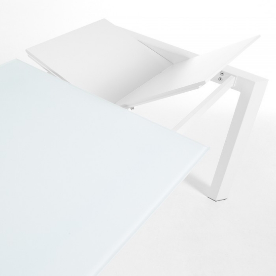 Раскладной стеклянный стол Atta 120-180X80X76 CM 5