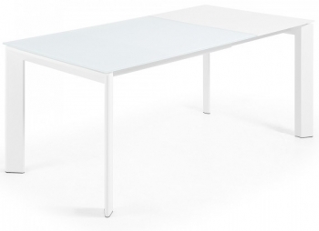 Раскладной стеклянный стол Atta 120-180X80X76 CM