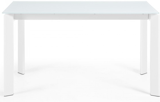 Раскладной стол Atta 140-200X90X76 CM с стеклянной белой столешницей 3