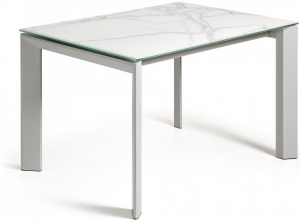 Раскладной стол Atta 120-180X80X76 CM бело серый