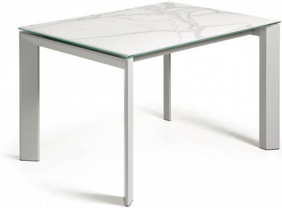 Раскладной стол Atta 120-180X80X76 CM бело серый 1