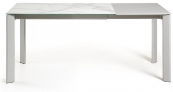 Раскладной стол Atta 120-180X80X76 CM бело серый