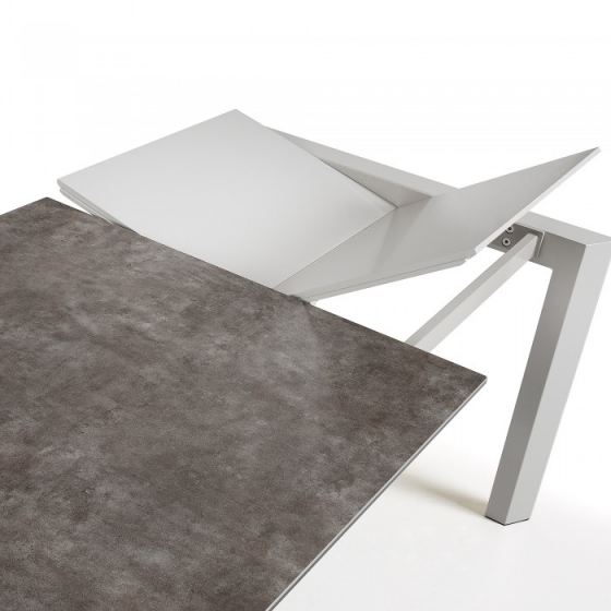 Раскладной стол Atta 120-180X80X76 CM серый с разводами 4