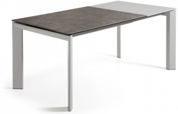 Раскладной стол Atta 120-180X80X76 CM серый с разводами