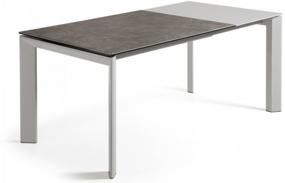 Раскладной стол Atta 120-180X80X76 CM серый с разводами 2