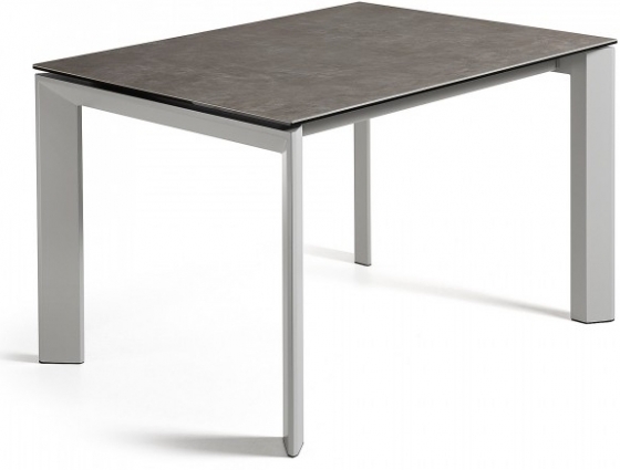 Раскладной стол Atta 120-180X80X76 CM серый с разводами 1