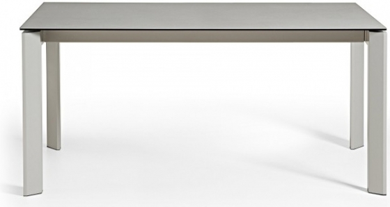 Раздвижной стол Atta 140-200X90X76 серые ножки светло серая керамическая столешница 3