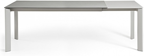 Раздвижной стол Atta 140-200X90X76 серые ножки светло серая керамическая столешница 4