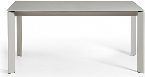 Раздвижной стол Atta 160-220X90X76 серые ножки светло серая керамическая столешница 3