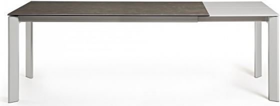 Раздвижной стол Atta 160-220X90X76 серые ножки коричневая керамическая столешница 4
