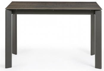Раскладной стол Atta 120-180X80X76 CM с имитацией состаренного метала серый