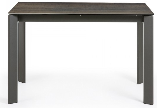 Раскладной стол Atta 120-180X80X76 CM с имитацией состаренного метала серый 3
