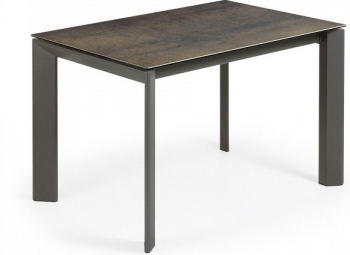 Раскладной стол Atta 120-180X80X76 CM с имитацией состаренного метала серый